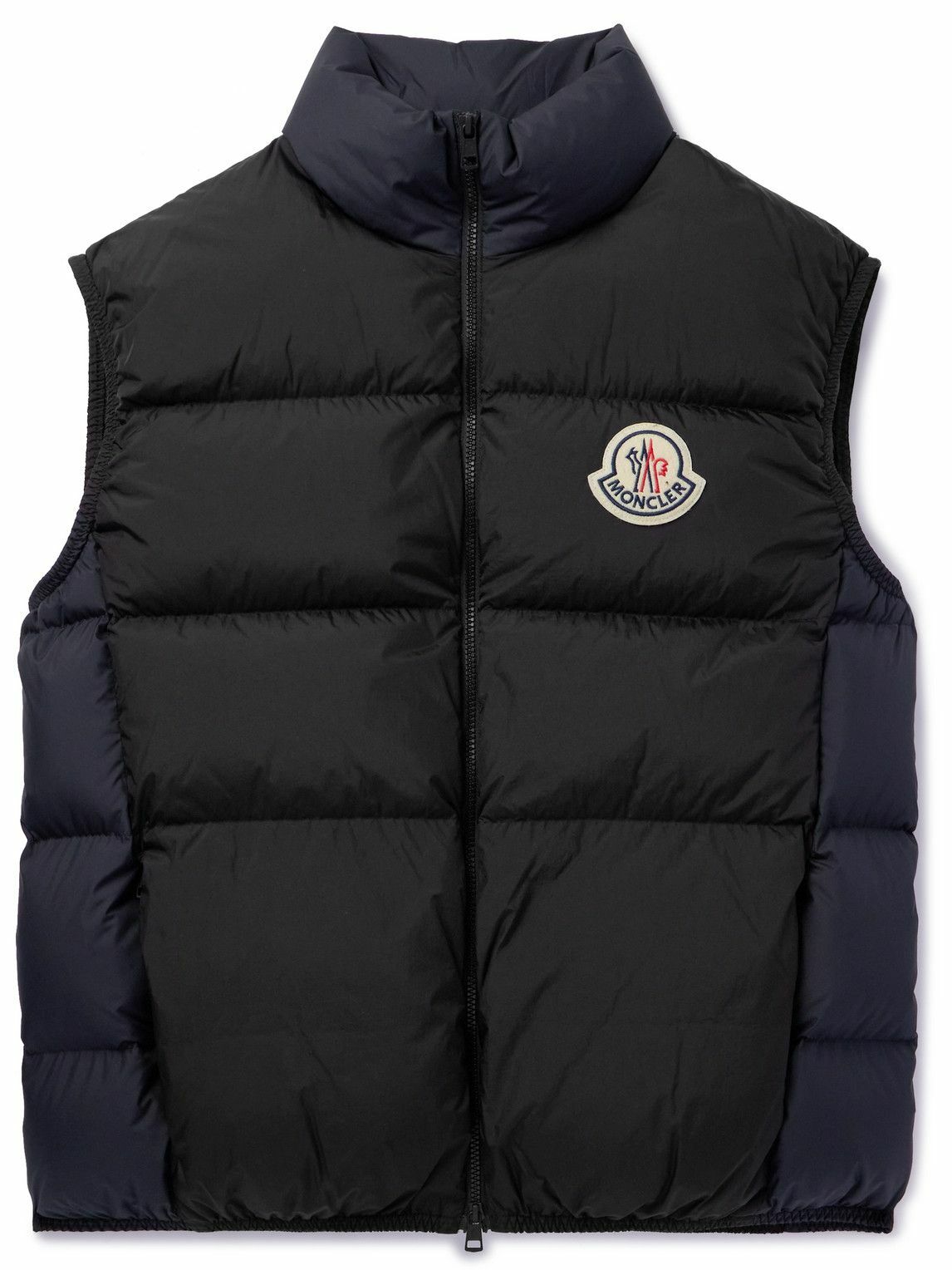 Moncler - Almaz Logo-Appliquéd Two-Tone Quilted Shell Down Gilet ...