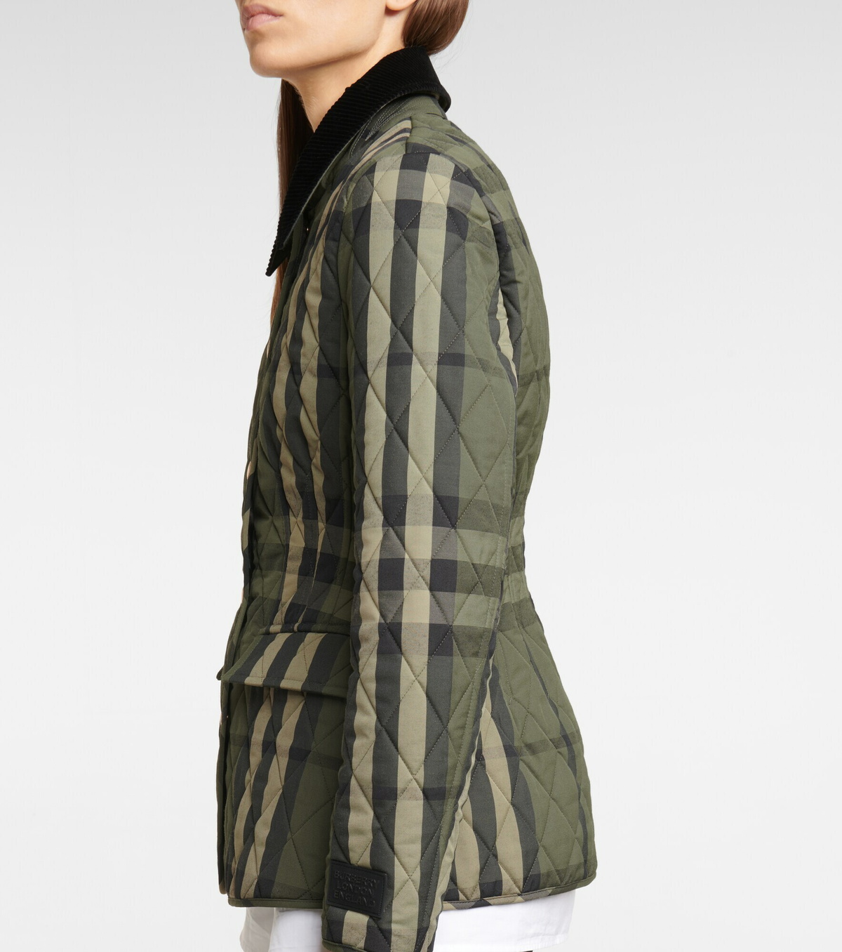 【BURBERRY】チェック quilted gabardine ジャケット BURBERRY Checked Quilted Gabardine Jacket in Neutrals | endource