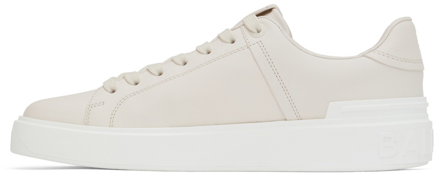 Balmain White B-Court Low-Top Sneakers Balmain