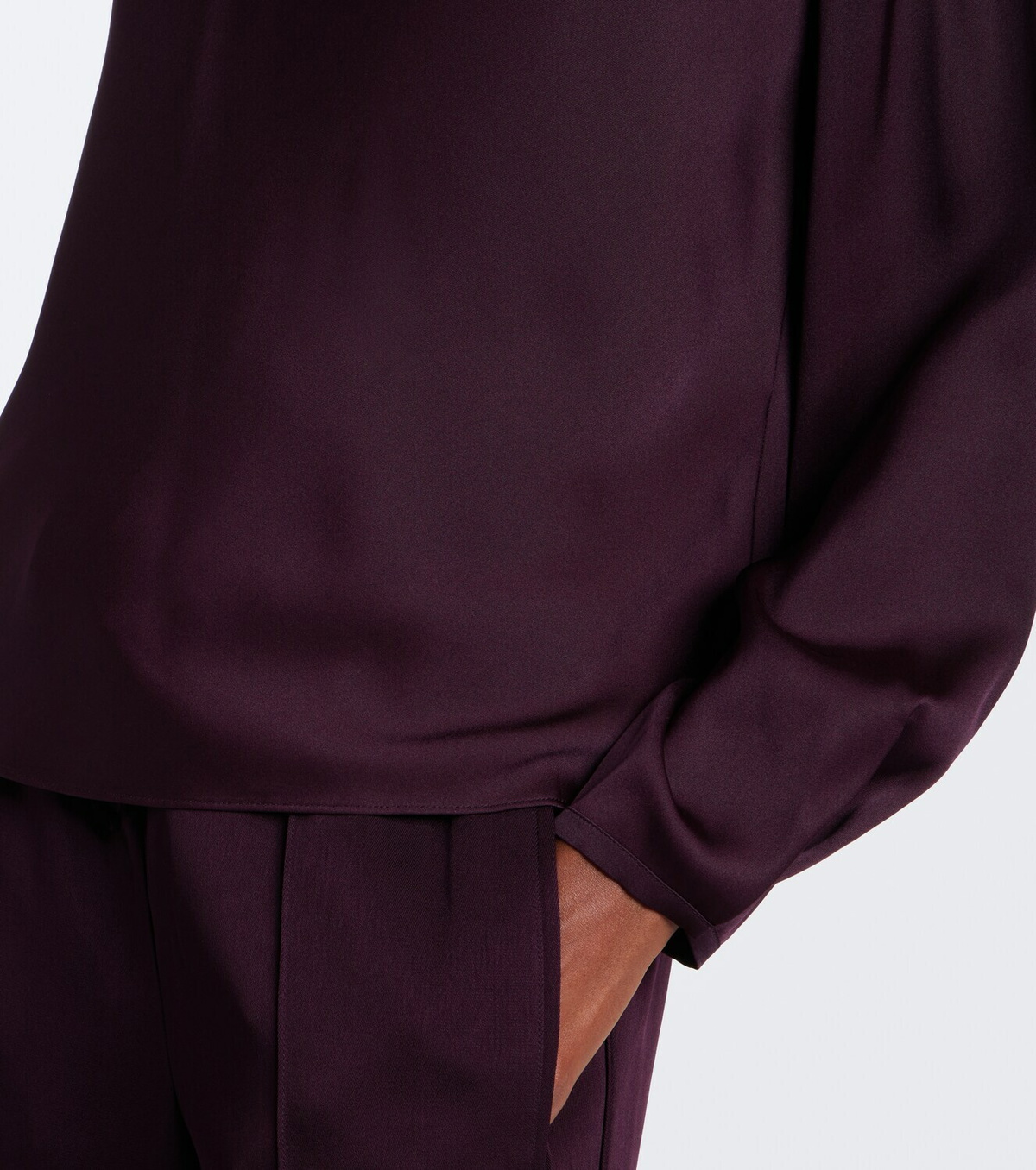 Vince Draped silk-blend top