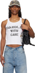 Ashley Williams White 'Care' Tank Top