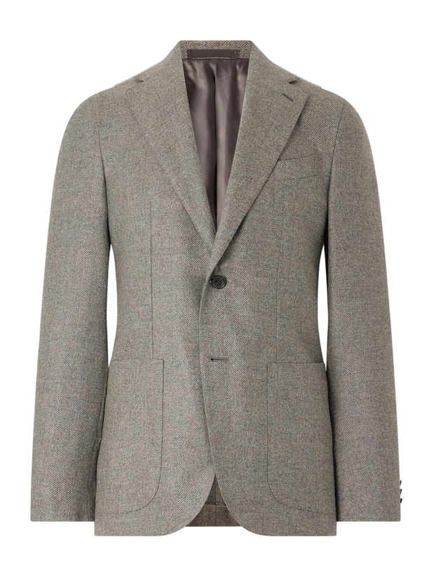 Photo: Caruso - Aida Wool and Cashmere-Blend Twill Blazer - Gray