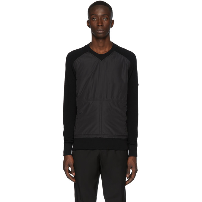 Z Zegna Black Bi-Fabric Sweater Z Zegna