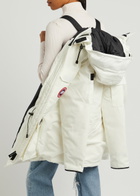 Canada Goose Women's Medium White Expedition Hooded Arctic-Tech Parka Coat Water-Resistant