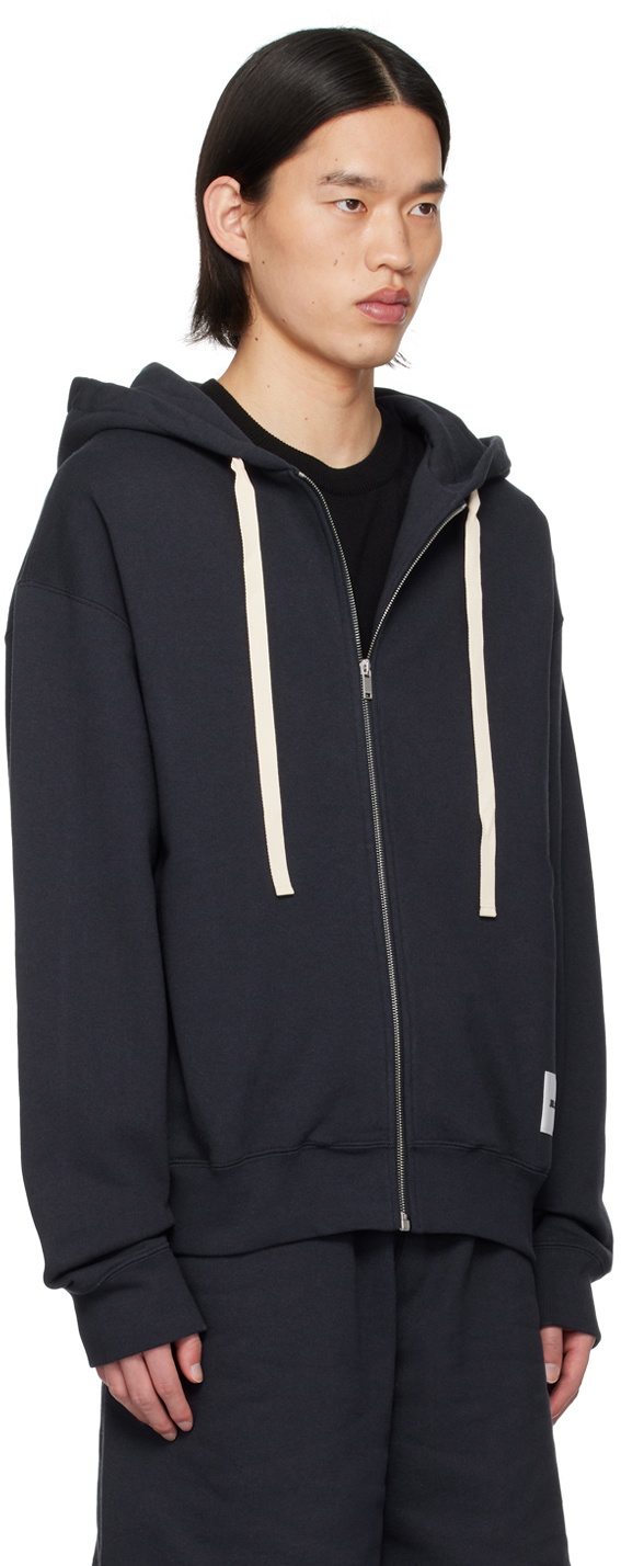 Jil Sander Navy Zip Hoodie