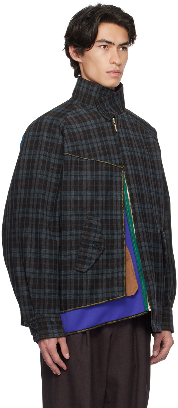 kolor Blue Checked Jacket