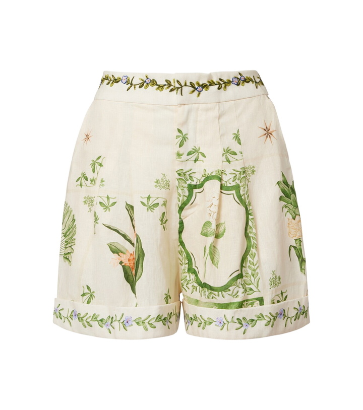 Photo: Agua by Agua Bendita Rommy floral linen Bermuda shorts