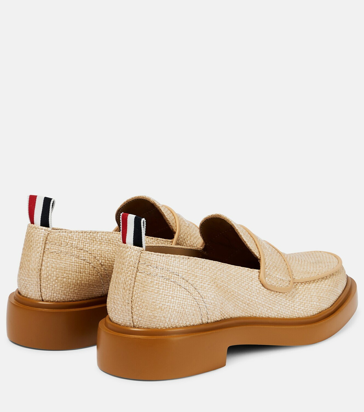 Thom Browne - Raffia loafers