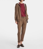 Brunello Cucinelli Cotton and silk zip-up hoodie