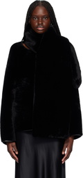 Nour Hammour Black Lyra Versatile Shearling Jacket