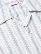 Derek Rose - Kelburn Striped Cotton-Flannel Pyjama Set - Blue