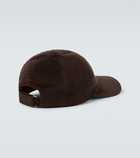 Loro Piana Logo corduroy baseball cap