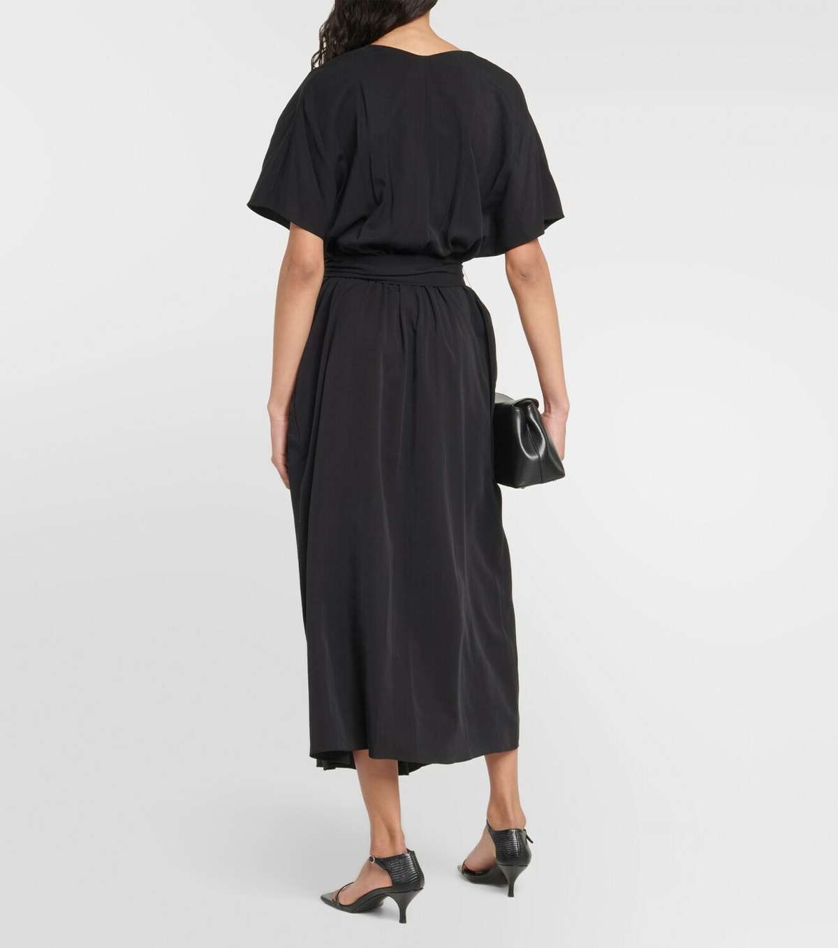 Robe T-shirt Vince Rayée Avec Noeud Sur Le Côté - Taille S En Coton Jersey - Neuf Avec étiquettes