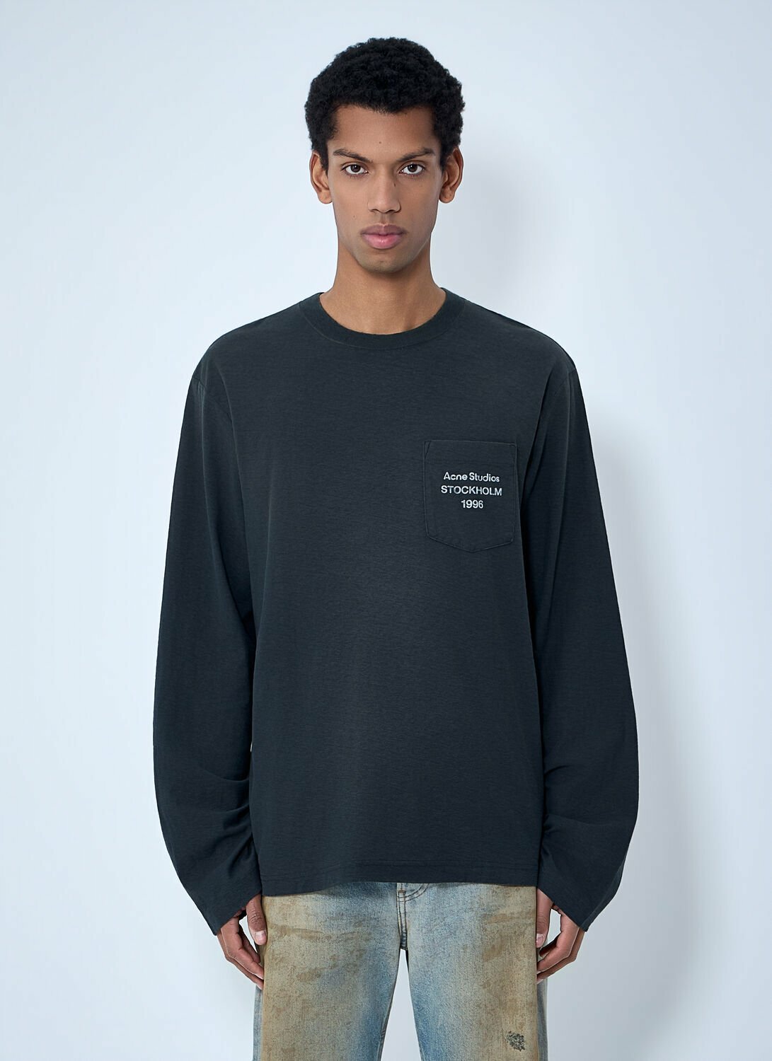 Acne Studios Long Sleeve Cotton Jersey T-Shirt