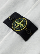 Stone Island - Logo-Appliquéd Garment-Dyed Cotton-Jersey Sweatshirt - Blue