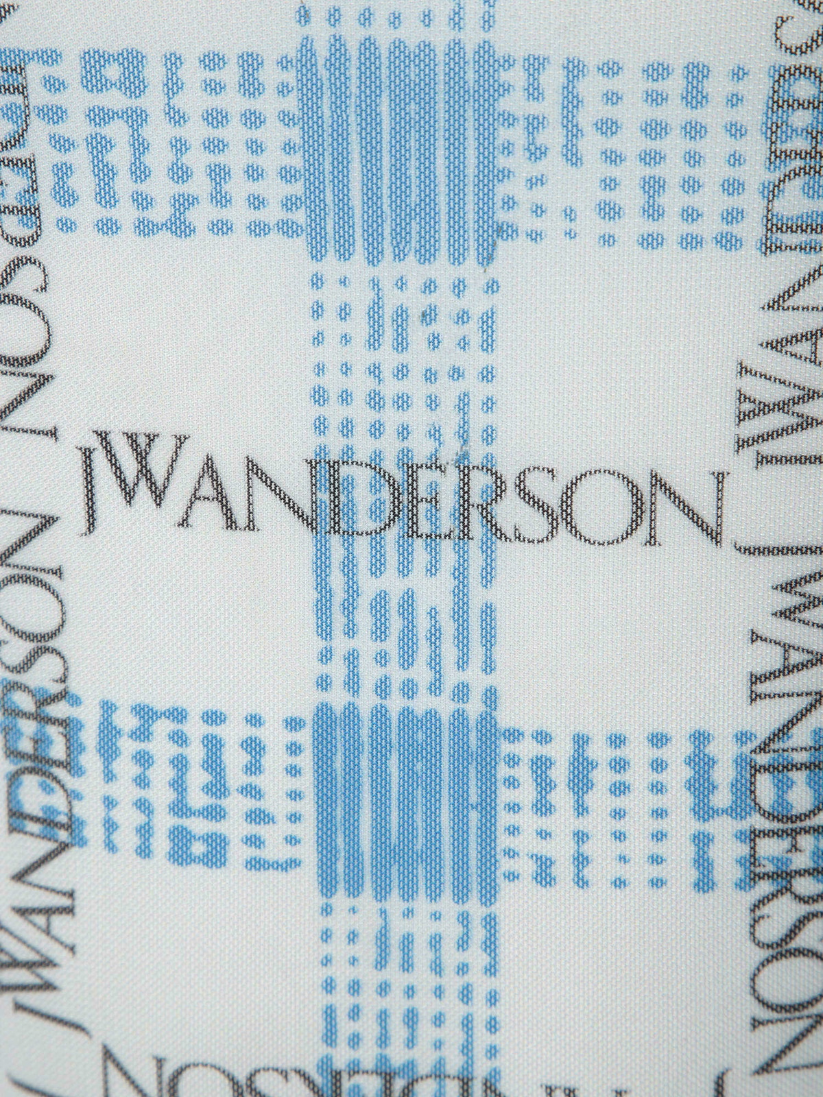 J.W. Anderson Logo Mesh White And Blue Top JW Anderson