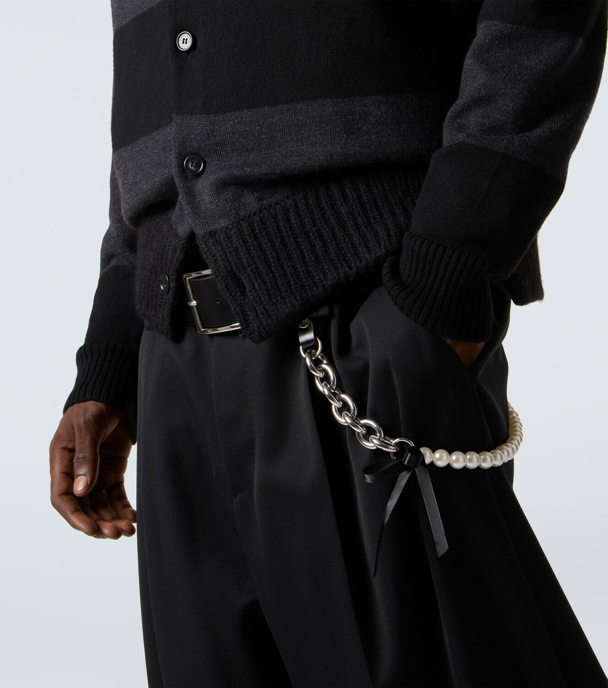 Simone Rocha Embellished leather belt