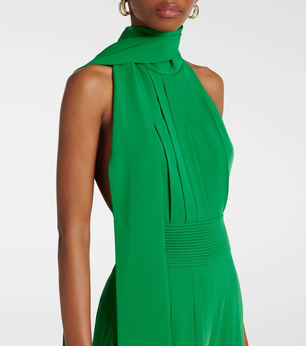 Elie Saab Open-back crêpe jumpsuit