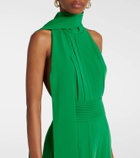 Elie Saab Open-back crêpe jumpsuit