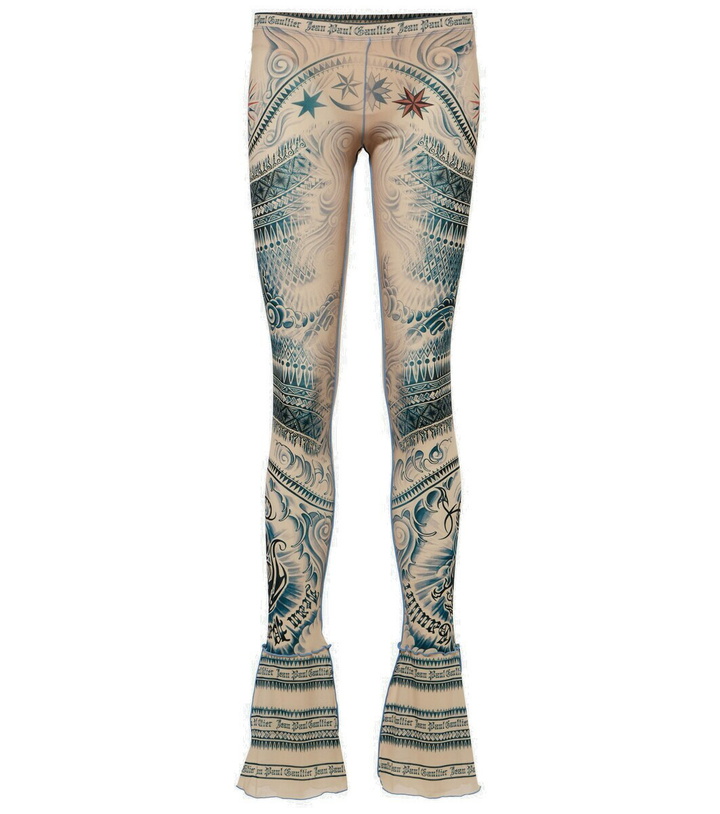 Photo: Jean Paul Gaultier Printed jersey flared leggings