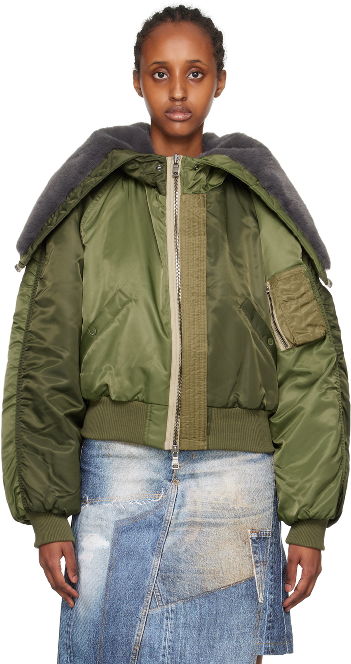 Andersson Bell Khaki Kamila Bomber Jacket Andersson Bell