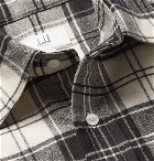 Dunhill - Checked Brushed Wool-Blend Flannel Shirt - Men - Black