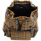 Burberry Beige Medium Rainbow Vintage Check Backpack