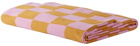 Curio Practice SSENSE Exclusive Pink & Yellow Check Blanket