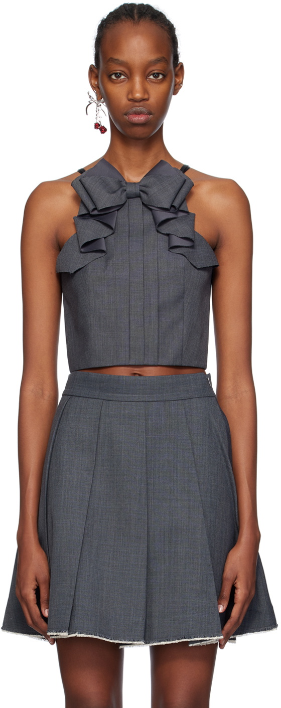SHUSHU/TONG Gray 3D Bow Camisole Shushu/Tong