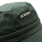 Jacquemus Men's Le Bob Gadjo Bucket Hat in Dark Green