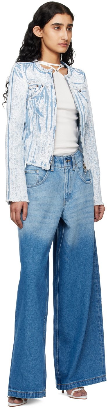 Dion Lee Blue Faded Jeans