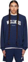 Sporty & Rich Navy 'Wellness' Ivy Sweatshirt