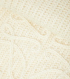 Loewe Anagram open-knit mohair-blend scarf