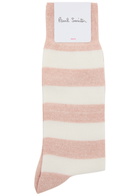 Paul Smith Barry Striped Linen-blend Socks - Pink - One Size