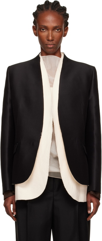 Photo: GIA STUDIOS Black & Off-White Tulip Blazer