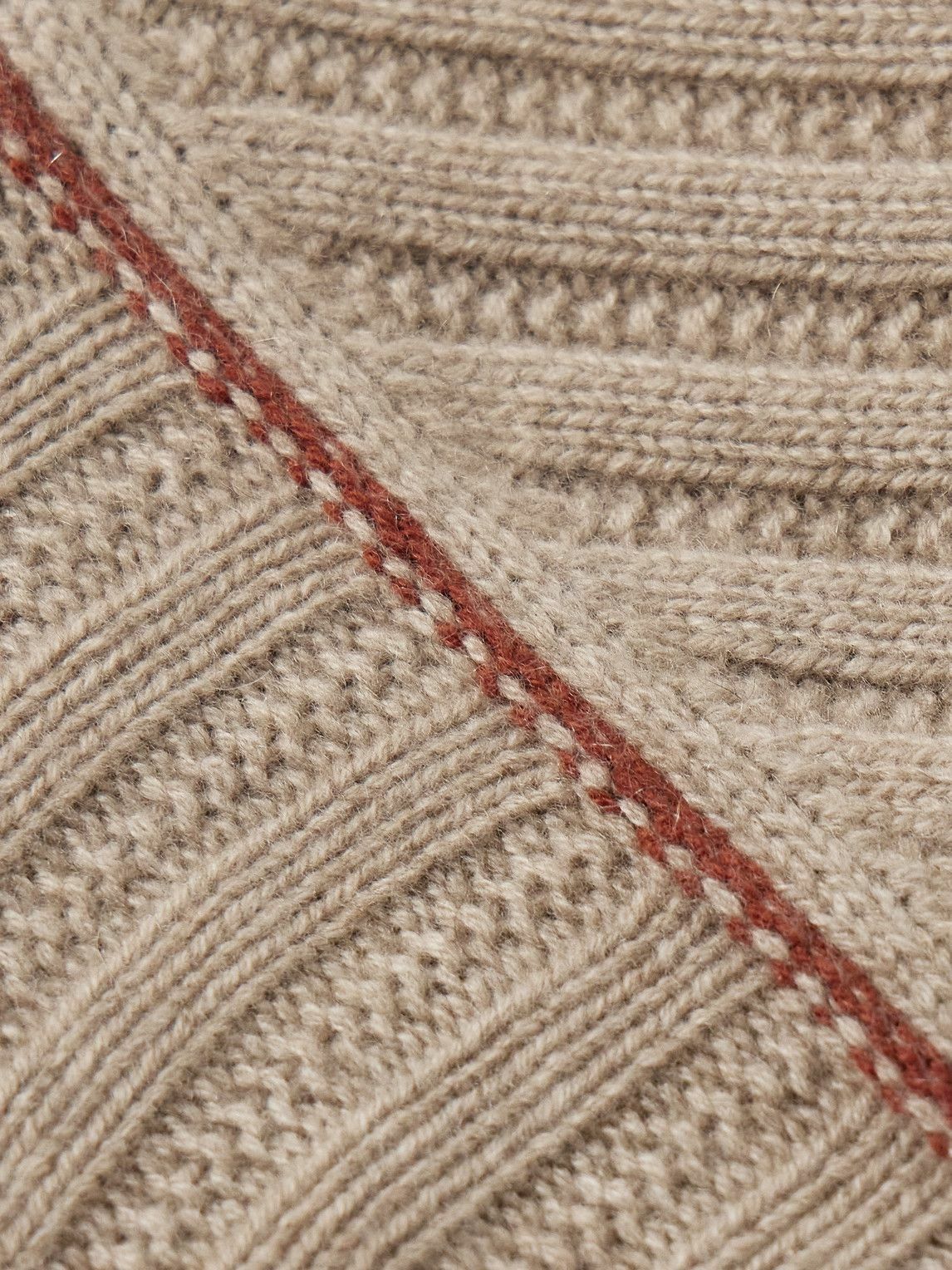 Guest In Residence - Varsity Shawl-Collar Ribbed Cashmere Cardigan - Neutrals