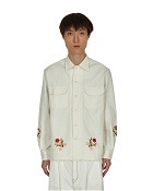 Bode Russe Floral Long Sleeve Shirt White