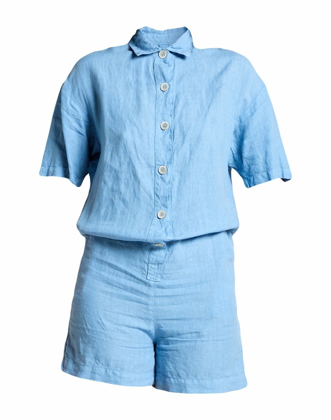Photo: 120% Lino Womens Playsuit Light in Blue