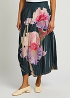 High Celebrate Satin Midi Skirt Multicoloured 1