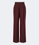 The Row Lowe pleated virgin wool straight pants