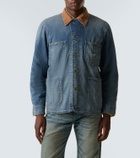 RRL Stockton corduroy-trimmed denim jacket