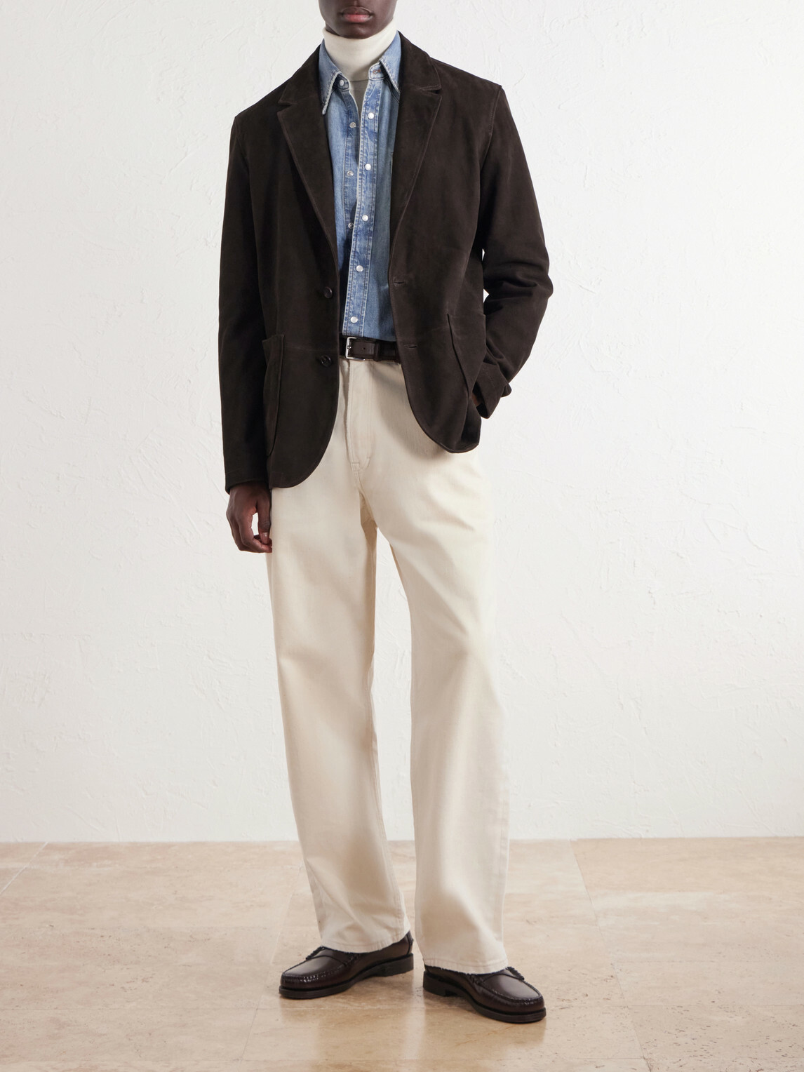 Mr P. - Suede Suit Jacket - Brown