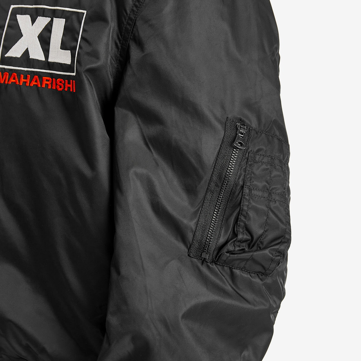 Maharishi Men's XL Temporary Celeste MA-1 Flight Jacket in Black