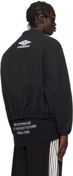 Umbro Black Padded Bomber Jacket