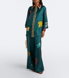 Alémais Rosette printed silk twill shirt