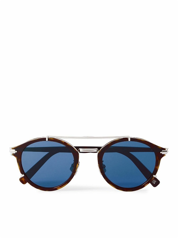 Photo: Dior Eyewear - Blacksuit R7U Acetate and Silver-Tone Round-Frame Sunglasses