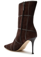 Manolo Blahnik Trulonapla 90 Panelled Suede Mid-calf Boots Brown