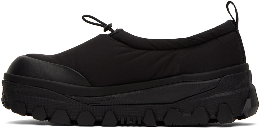 AMOMENTO Black Padded Platform Slippers