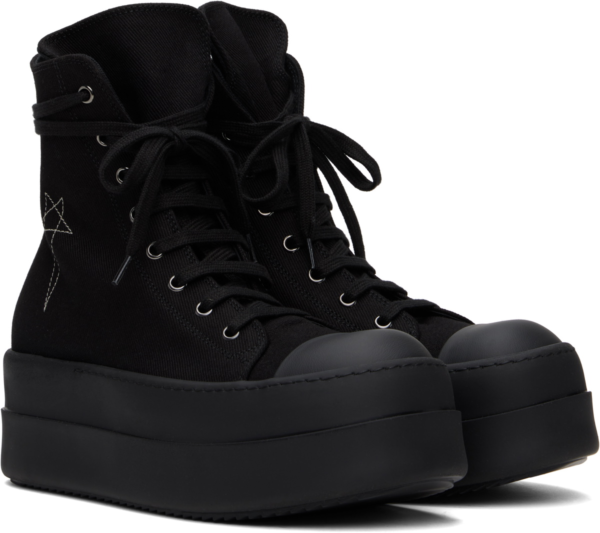 Rick Owens DRKSHDW Black Porterville Double Bumper Sneakers