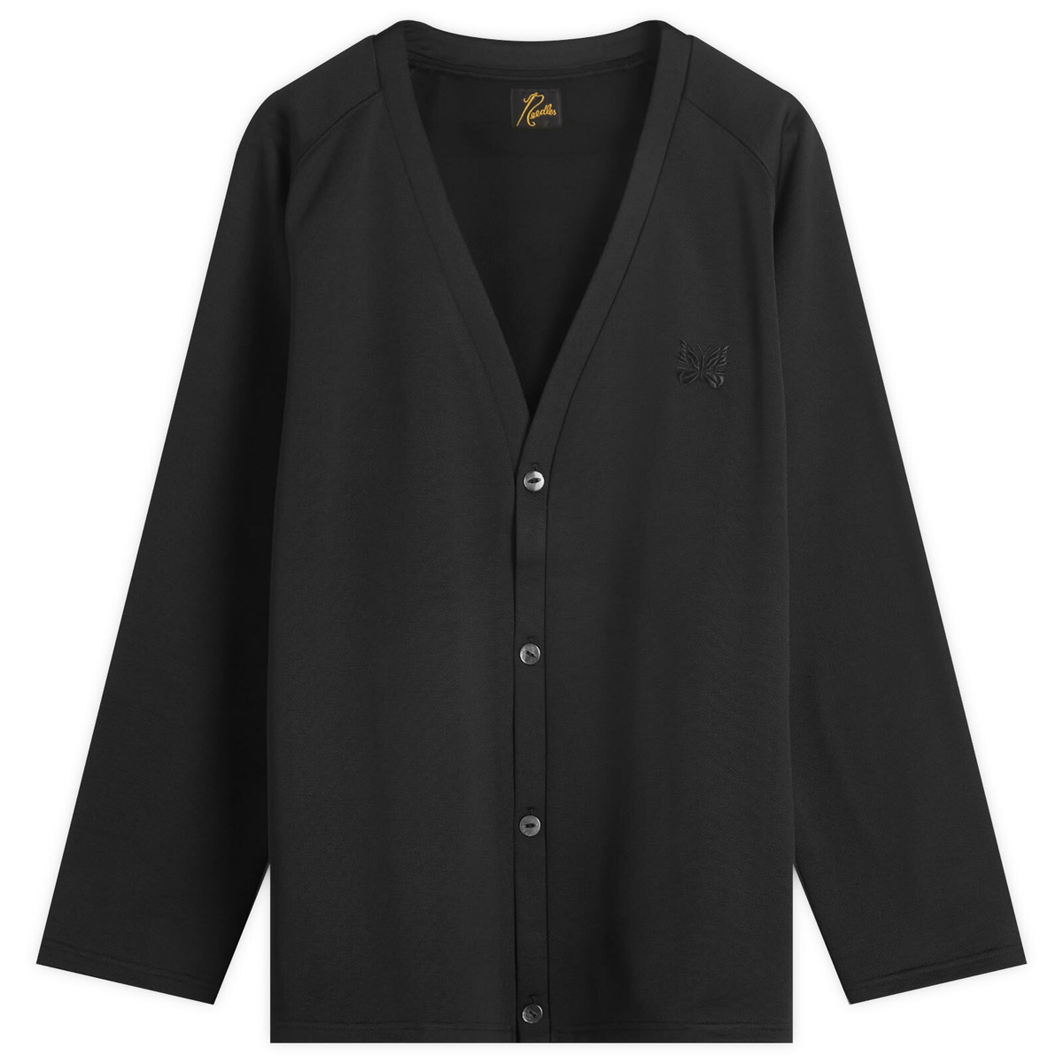 Needles Men's Jersey Cardigan in Black Needles
